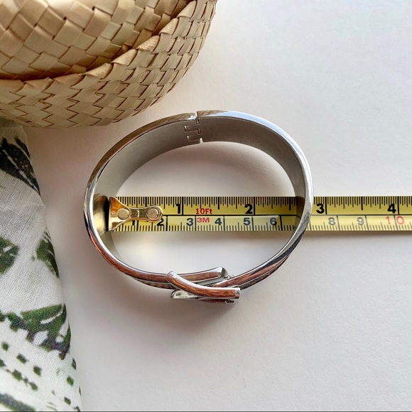 Faux snakeskin belt buckle bangle bracelet - Picture 6 of 6